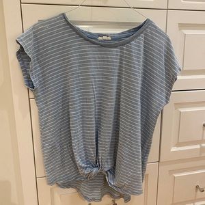 WOMEN’S Old Navy Blue and White Striped Tee